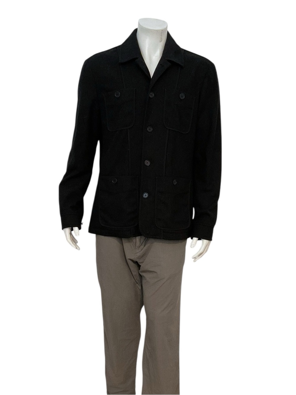 John Varvatos Star Men’s Charcoal Wool Button Coat